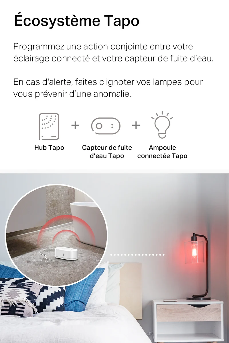 Capteur de Fuite d'Eau Connecté - Tapo T300