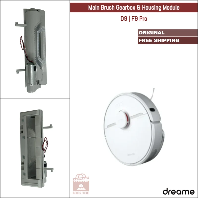 Dreame D9, F9 Pro | Original Spare & Repair Parts: Main Brush Gearbox Motor With Housing