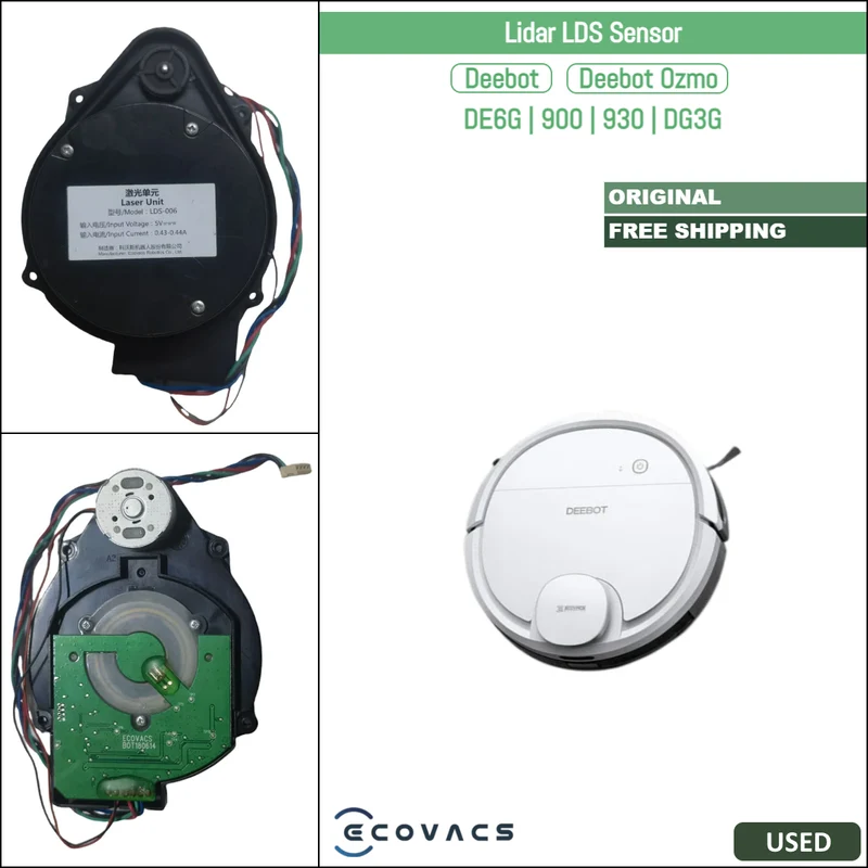 Ecovacs Deebot DE6G, Deebot Ozmo 900, 930, DG3G | Original Used Spare & Repair Parts: LDS Laser Lidar Sensor