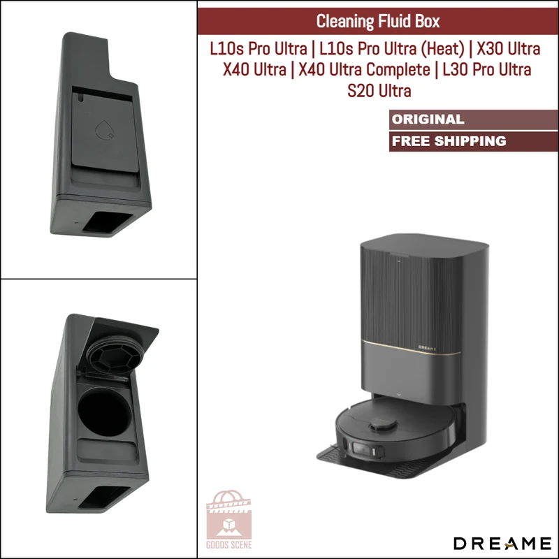 Dreame L10s Pro Ultra, X30 Ultra, X40 Ultra, L30 Pro Ultra, S20 Ultra | Original Spare & Repair Parts For Auto Empty Dock: Cleaning Liquid Box