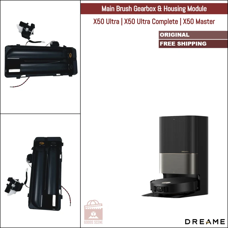 Dreame X50 Ultra, X50 Ultra Complete, X50 Master | Original Spare & Repair Parts: Main Brush Gearbox Motor With Housing