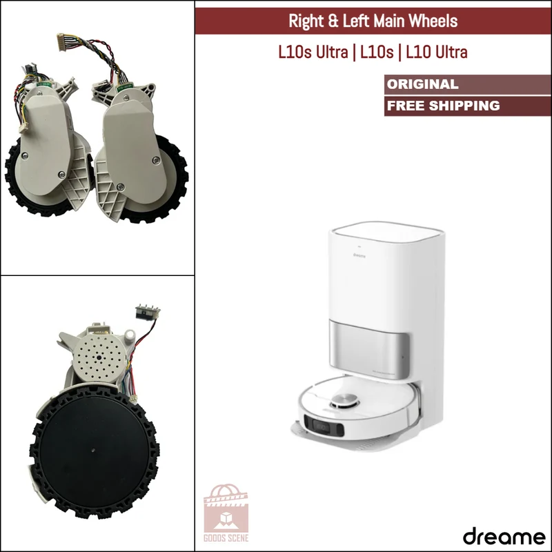 Dreame Bot L10s Ultra, L10s, L10 Ultra | Original Spare & Repair Parts: Main Right & Left Wheels