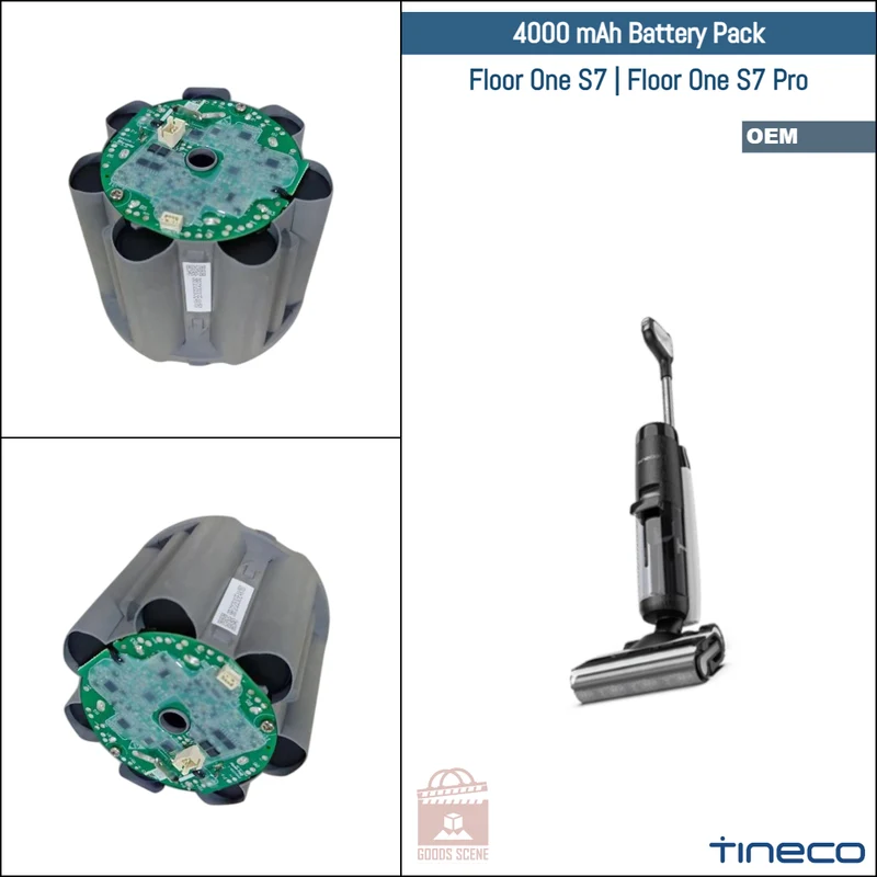 Tineco Floor One S7, Floor One S7 Pro | Original Spare & Repair Parts: OEM Battery Pack, 4000mAh