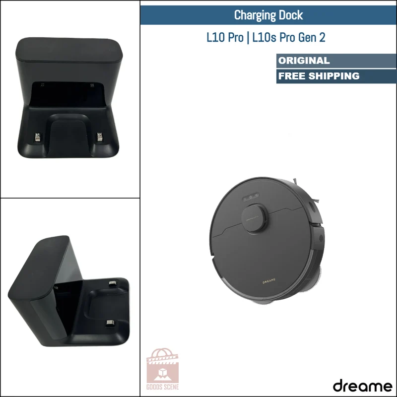 Dreame L10 Pro, L10s Pro Gen 2 | Original Spare Parts & Accessories: Dock Charger Station, Black