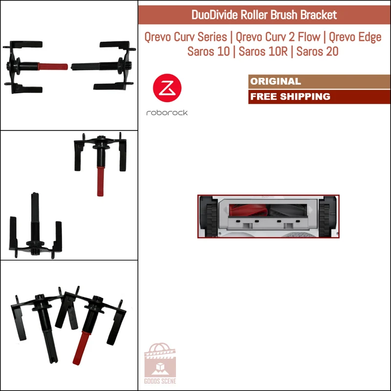 Roborock Qrevo Curv Series, Qrevo Curv 2 Flow, Qrevo Edge, Saros 10, Saros 10R, Saros 20 | Original Spare Parts: Dual Roller Brush Bracket