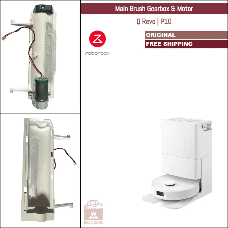 Roborock Q Revo, P10 | Original Spare & Repair Parts: Main Brush Gearbox Motor With Housing