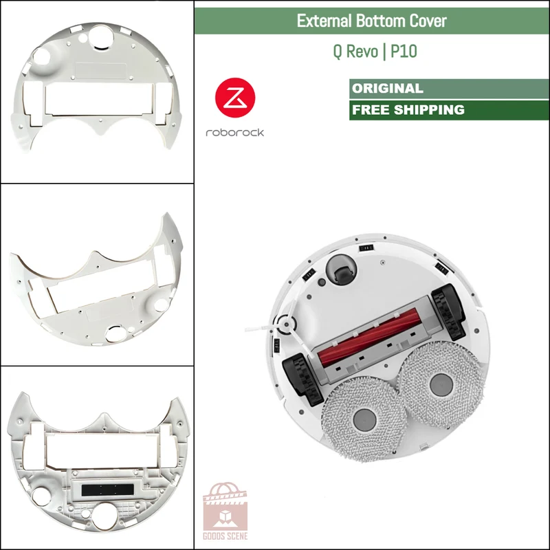 Roborock Q Revo, P10 | Original Spare Parts: Bottom Battery Cover Coat Replacement, White
