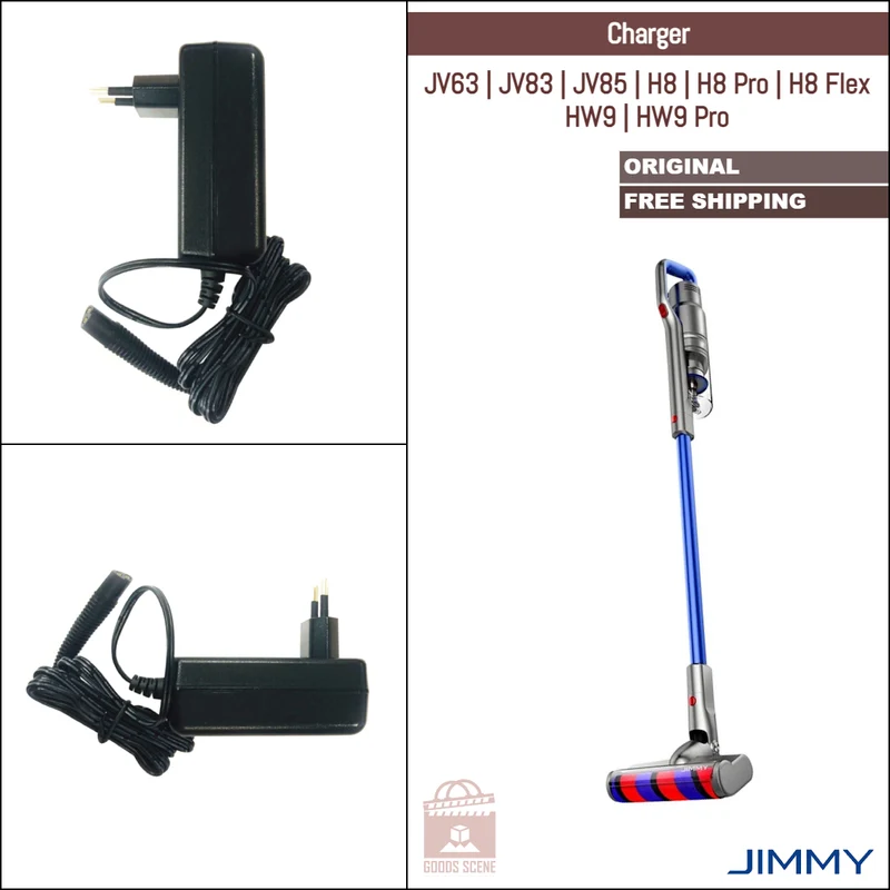 Jimmy JV63, JV83, JV85, H8, H8 Pro, H8 Flex, HW9, HW9 Pro | Original Spare Parts & Accessories: Power Adapter