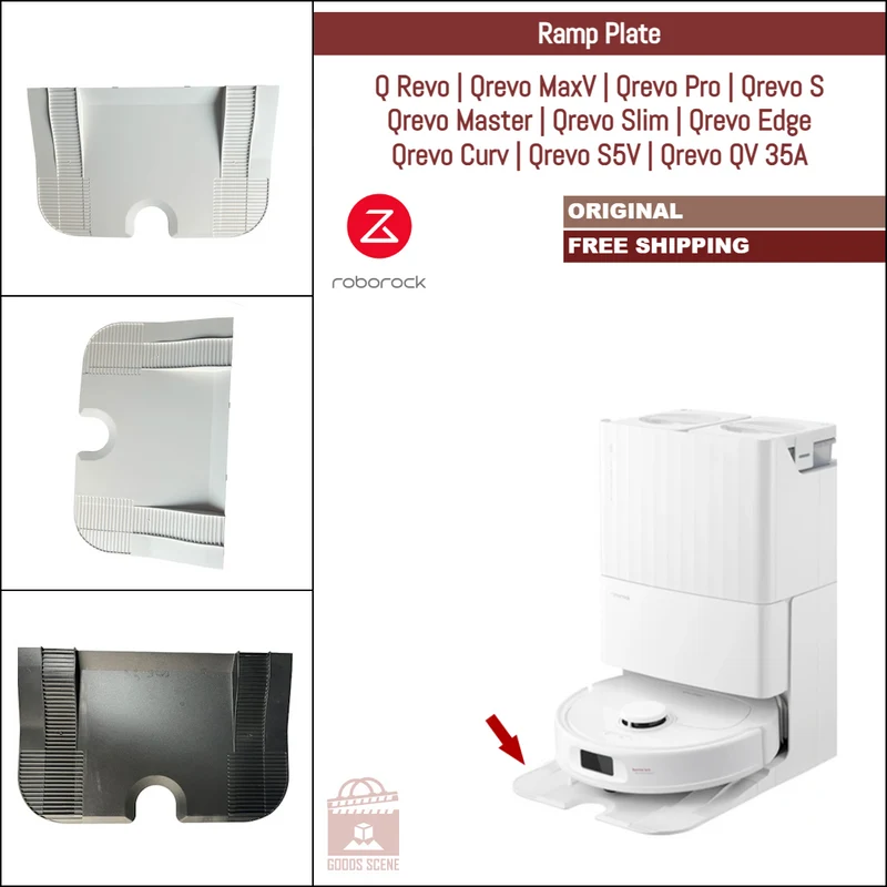 Roborock Q Revo, Qrevo MaxV, Pro, S, Master, Slim, Edge, Curv, S5V, QV 35A | Original Spare Parts & Accessories For Auto Dock: Ramp Plate