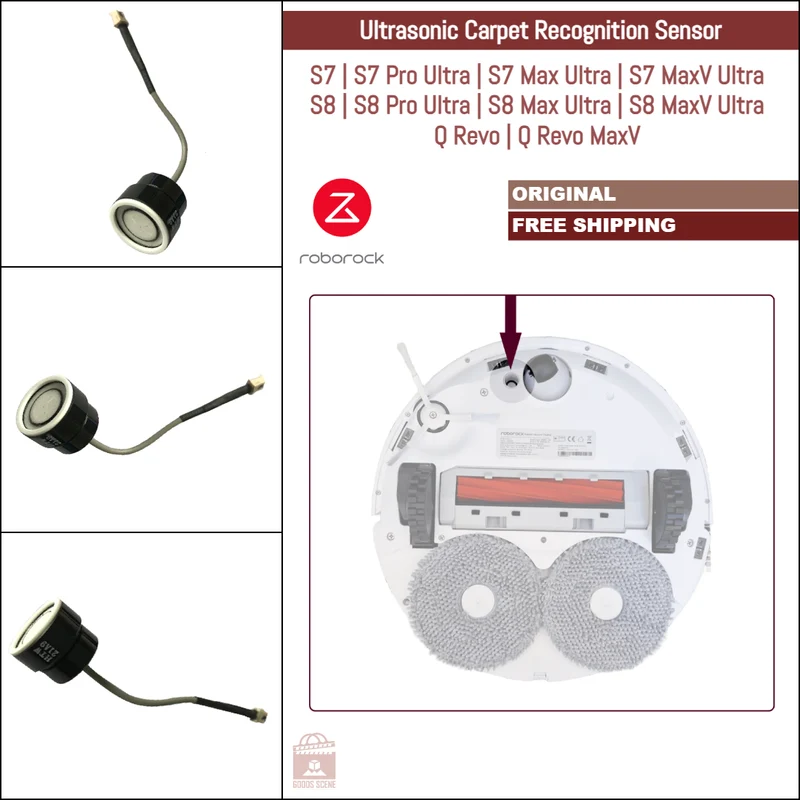 Roborock S7, S8 & Q Revo Serieses, Max, MaxV & Pro Ultra | Original Spare & Repair Parts: Carpet Recognition Sensor