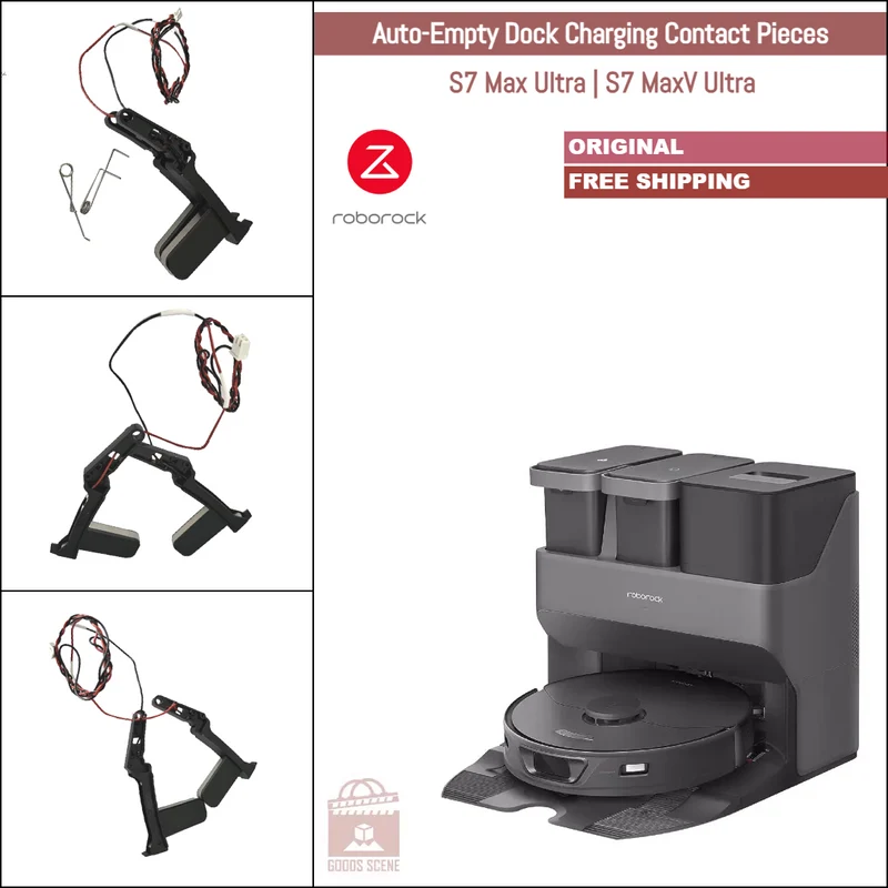 Roborock S7 Max Ultra, S7 MaxV Ultra | Original Spare & Repair Parts For Auto Empty Dock: Charging Contact Pieces