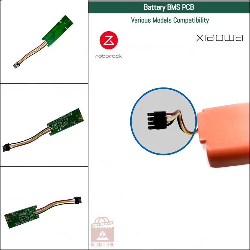 Roborock S4, S5, S6, S6 Pure, S7, S8, Q5, Q7, Q Revo MaxV Pro & Various Models | Replacement Spare & Repair Parts: Battery BMS PCB Board