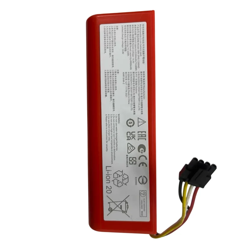 Roborock S4, S5, S6, S6 Pure, S7, S8, Q5, Q7, Q Revo MaxV Pro & Various Models | Original Spare & Repair Parts: OEM Battery Pack, 5200mAh