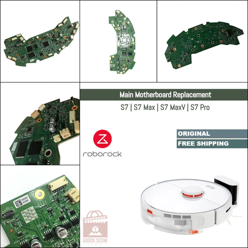 Roborock S7, S7+, S7 Max Ultra, S7 MaxV Ultra, S7 Pro Ultra | Original Spare & Repair Parts: Main PCB Motherboard Replacement
