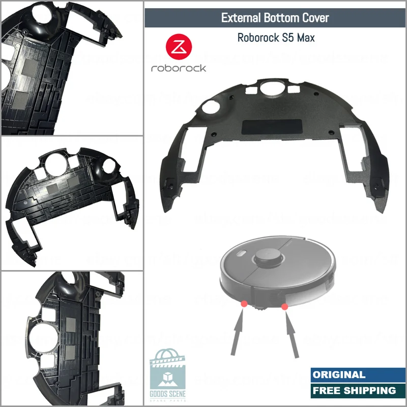 Roborock S5 Max | Original Spare Parts: Bottom Battery Cover Coat Replacement, Black
