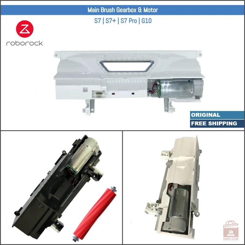 Roborock S7, S7+, S7 Pro Ultra, G10 | Original Spare & Repair Parts: Main Brush Gearbox Motor With Housing