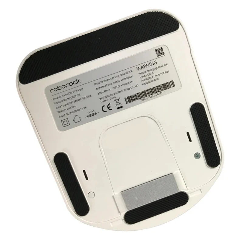 Roborock S5 Max, S6 Pure, S6 MaxV, S7, S8, Q7 | Original Used Spare Parts & Accessories: Dock Charger Station with Cord - Black Or White