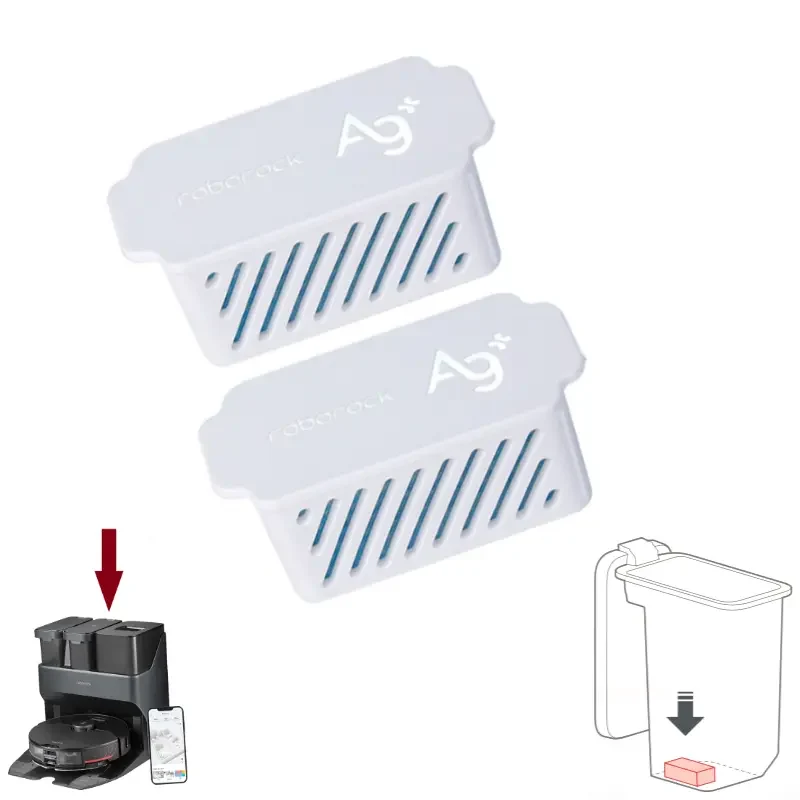 Roborock S7 Max, S7 MaxV Ultra, S7 Pro Ultra, Q7, S8 Pro Ultra | Original Accessories For Auto Dock: Cleaning Brush, Dust Bags & Bacteriostatic Module