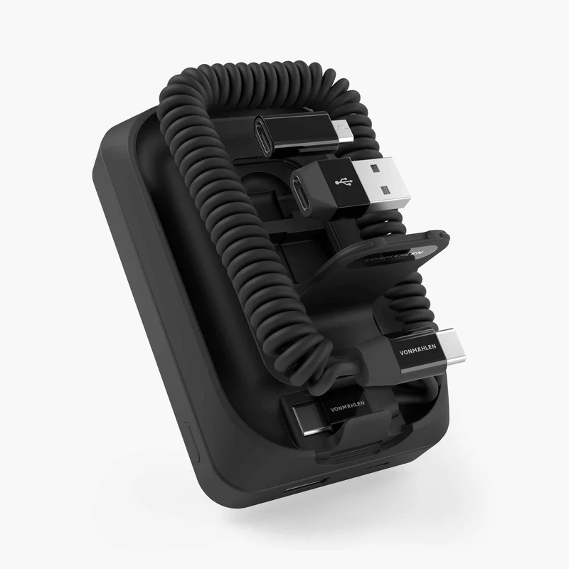 Powerbank mit Ladekabel | 10000 mAh Magnetische Powerbank mit USB-C