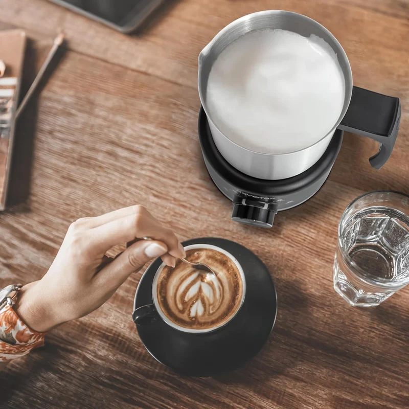 Milchaufschäumer Elektrisch | 4-in-1 Milchschäumer mit 500 ml Edelstahlbehälter