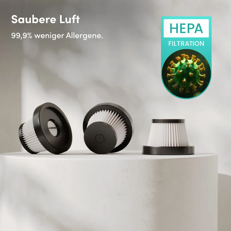 Handstaubsauger | Komplettset mit Multifunktionsdüse und HEPA-Filter
