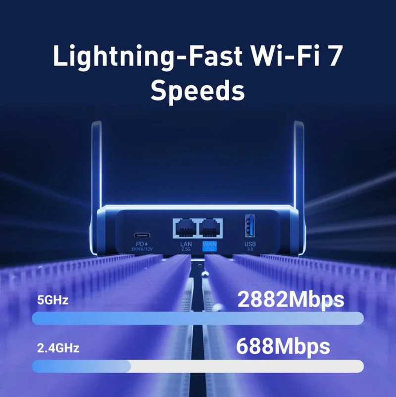 GL.iNet Slate 7 (GL-BE3600) Dual-band Wi-Fi 7 Travel Router