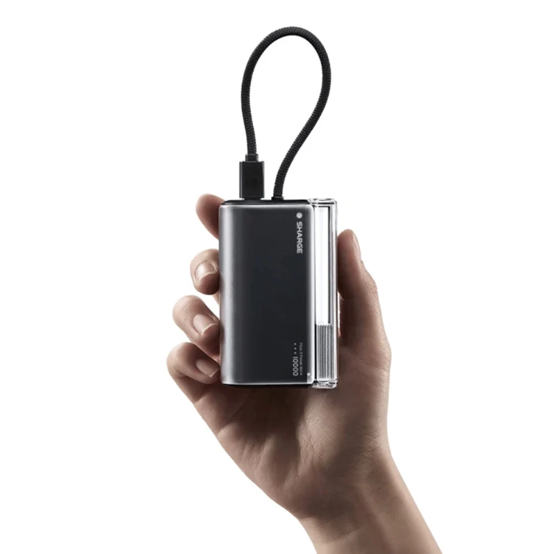 Sharge Flow 3 45W 10,000mAh Power Bank with Integrated Type-C Cable