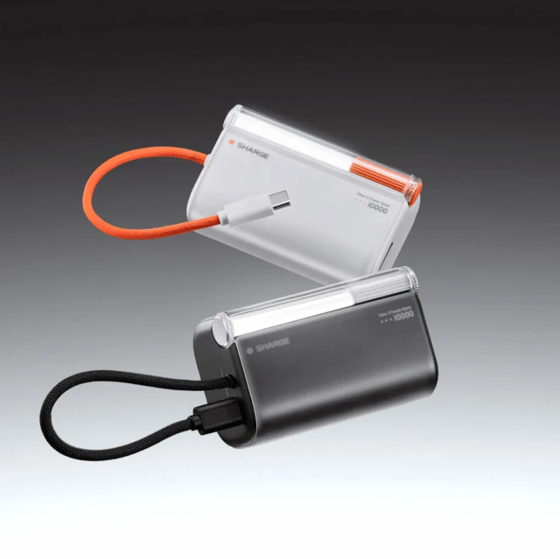 Sharge Flow 3 45W 10,000mAh Power Bank with Integrated Type-C Cable