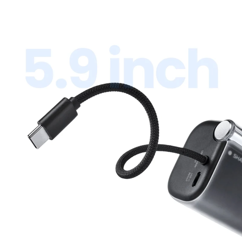 Sharge Flow 3 45W 10,000mAh Power Bank with Integrated Type-C Cable