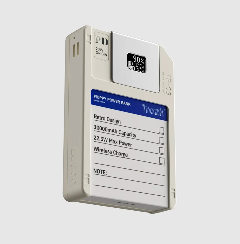 Trozk Floppy Magnetic 22.5W Power Bank 10000mAh Without Storage