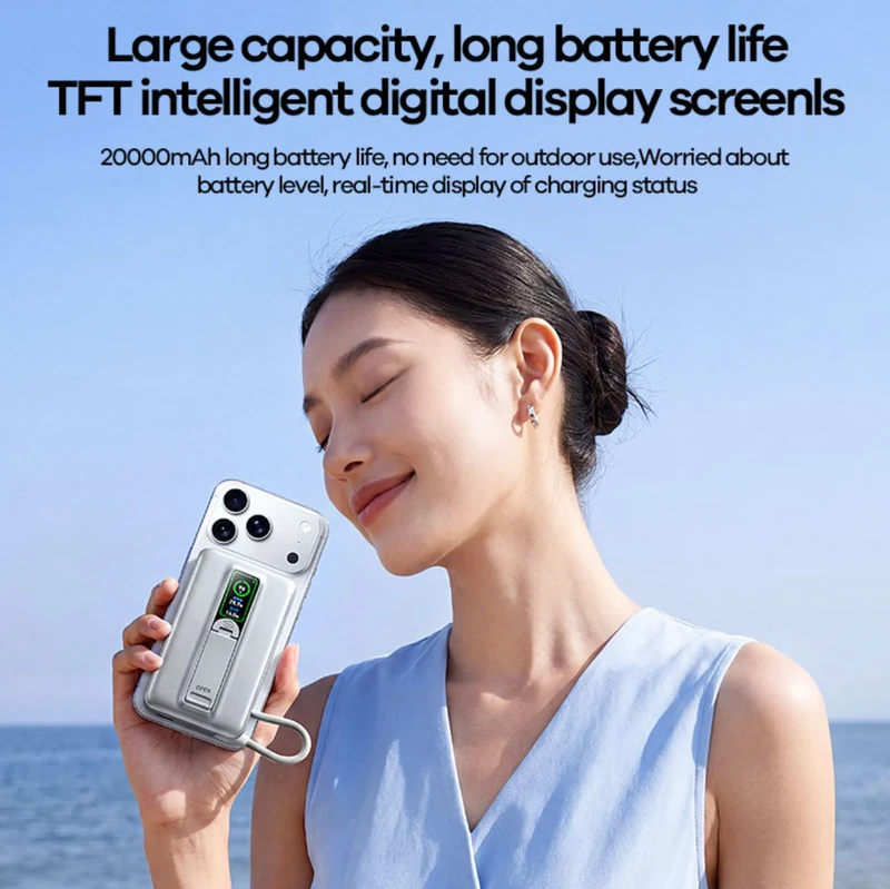 REMAX FP-113 PD 40W Super Fast Charging 20000mAh Magnetic Wireless Power Bank with 360 Rotating Holder Stand