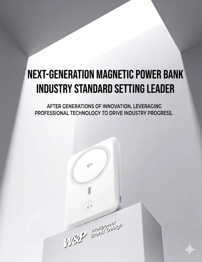 W&P Qi2 Magnetic Power Bank With Magsafe Stand, 35W Ultra-Thin 20000mAh