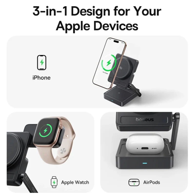 Baseus PicoGo AF21 3-in-1 Qi2.2 Wireless Charger