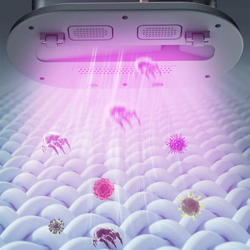 Kabelloser Matratzenreiniger | 10000 Pa Bettsauger mit UV-C-Licht, Vibration und 185-ml-Staubbehälter