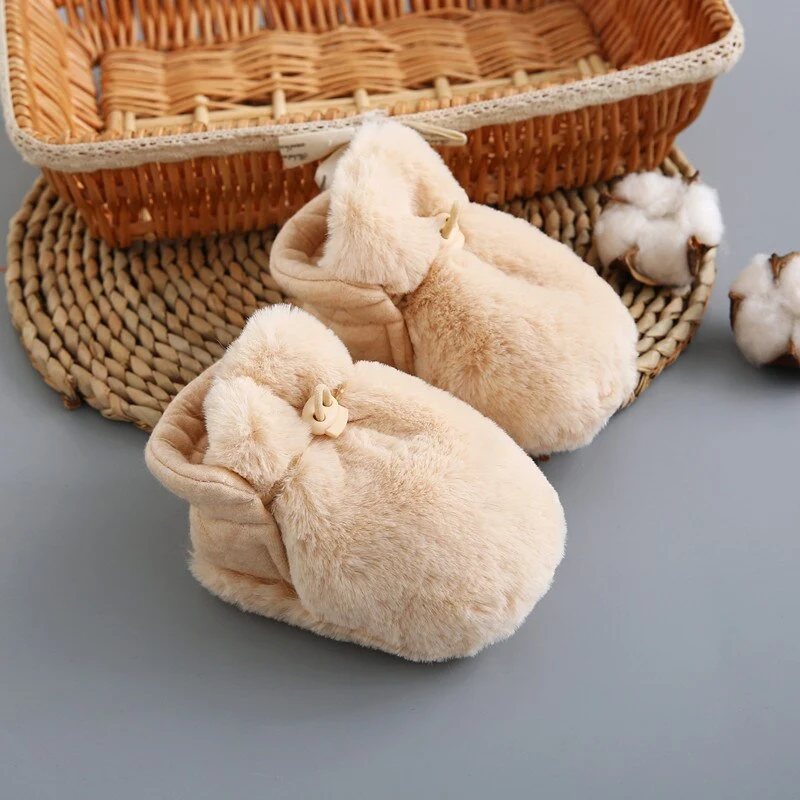 Baby Hausschuhe mit Fleece-Futter | Warme Flauschige Babyschuhe für Herbst & Winter | Weich & Bequem