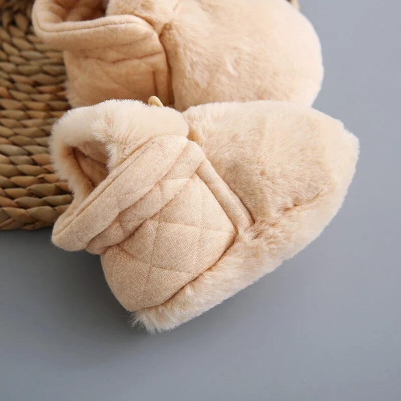 Baby Hausschuhe mit Fleece-Futter | Warme Flauschige Babyschuhe für Herbst & Winter | Weich & Bequem