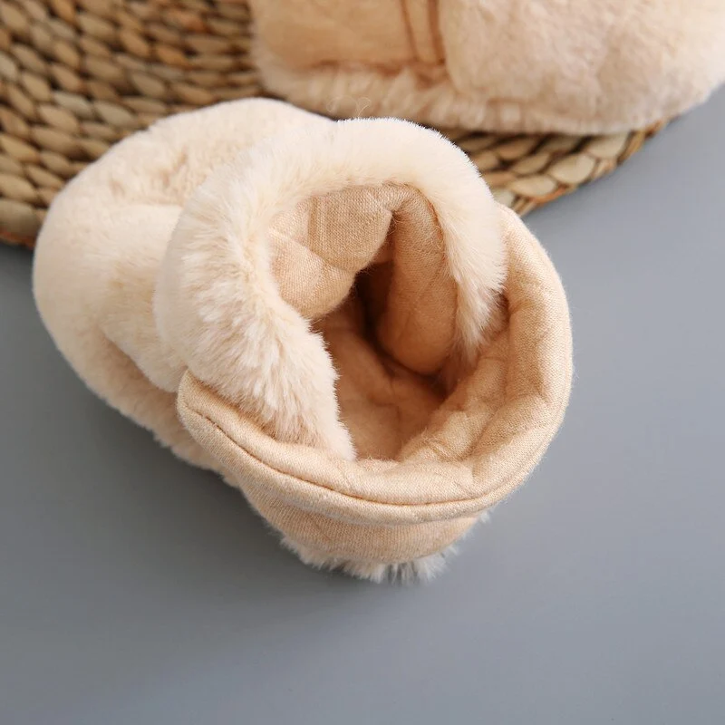 Baby Hausschuhe mit Fleece-Futter | Warme Flauschige Babyschuhe für Herbst & Winter | Weich & Bequem