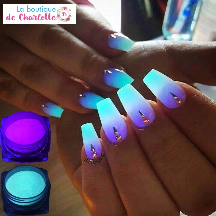 POUDRE PHOSPHORESCENTE A ONGLES