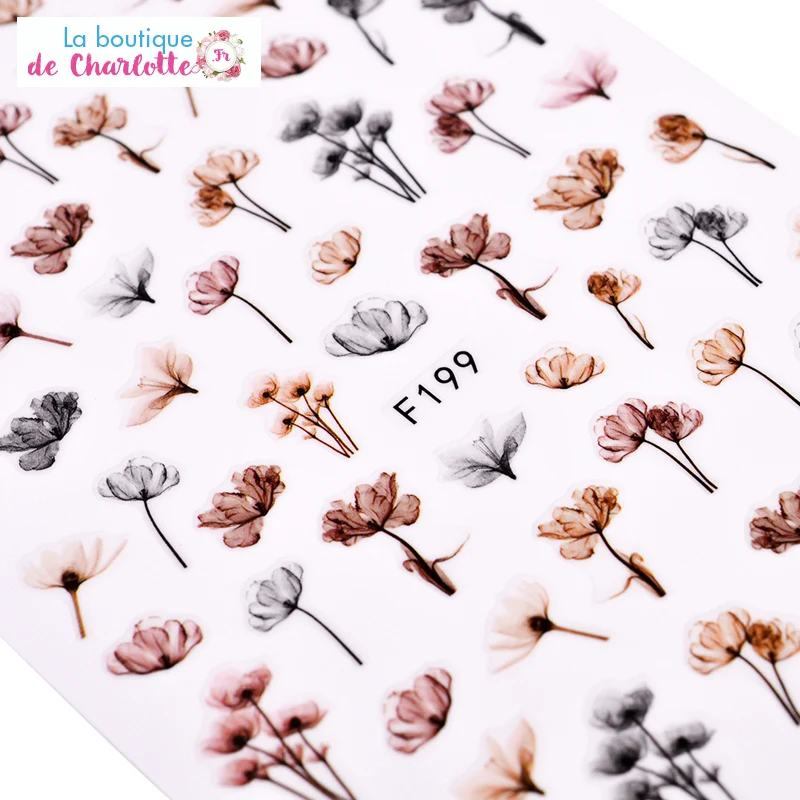 STICKER FLEURS POUR MANUCURE