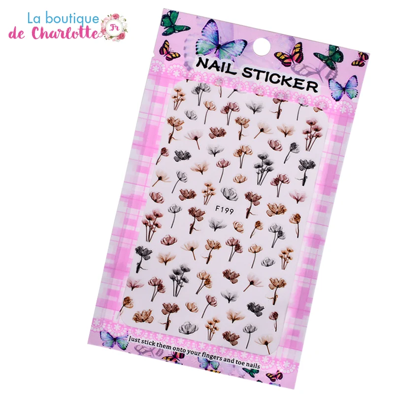 STICKER FLEURS POUR MANUCURE