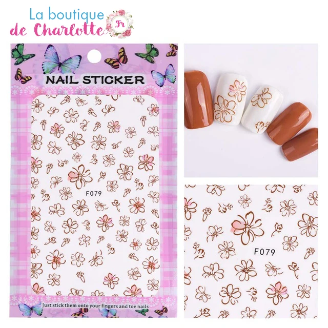 STICKER FLEURS POUR MANUCURE
