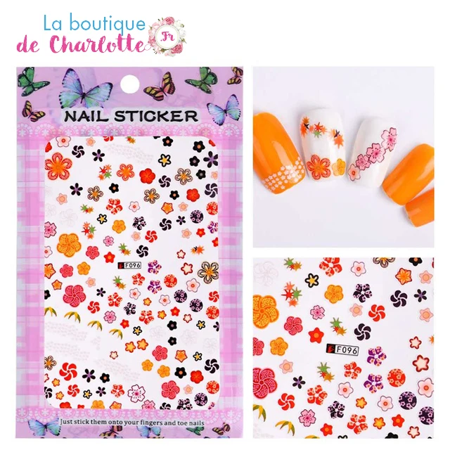 STICKER FLEURS POUR MANUCURE
