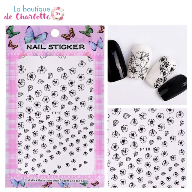 STICKER FLEURS POUR MANUCURE