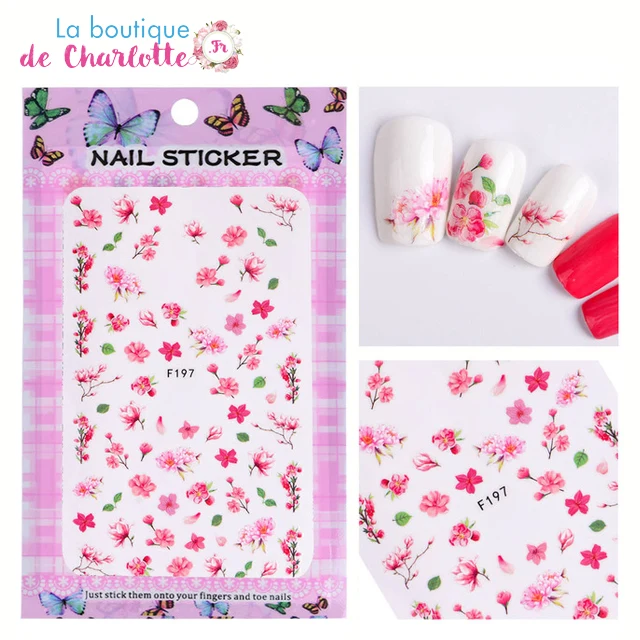 STICKER FLEURS POUR MANUCURE
