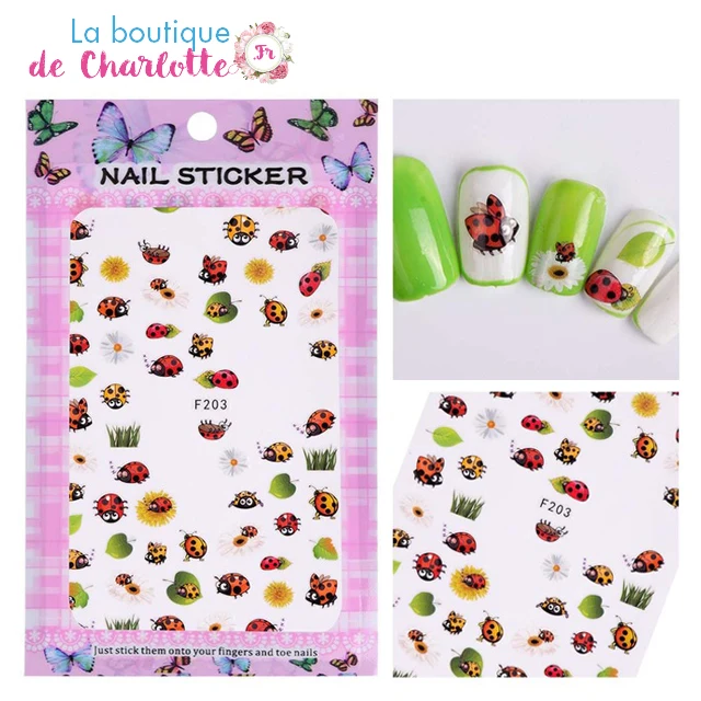 STICKER FLEURS POUR MANUCURE