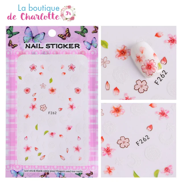 STICKER FLEURS POUR MANUCURE