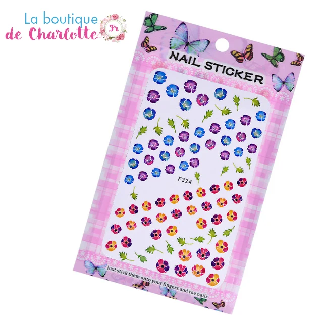 STICKER FLEURS POUR MANUCURE