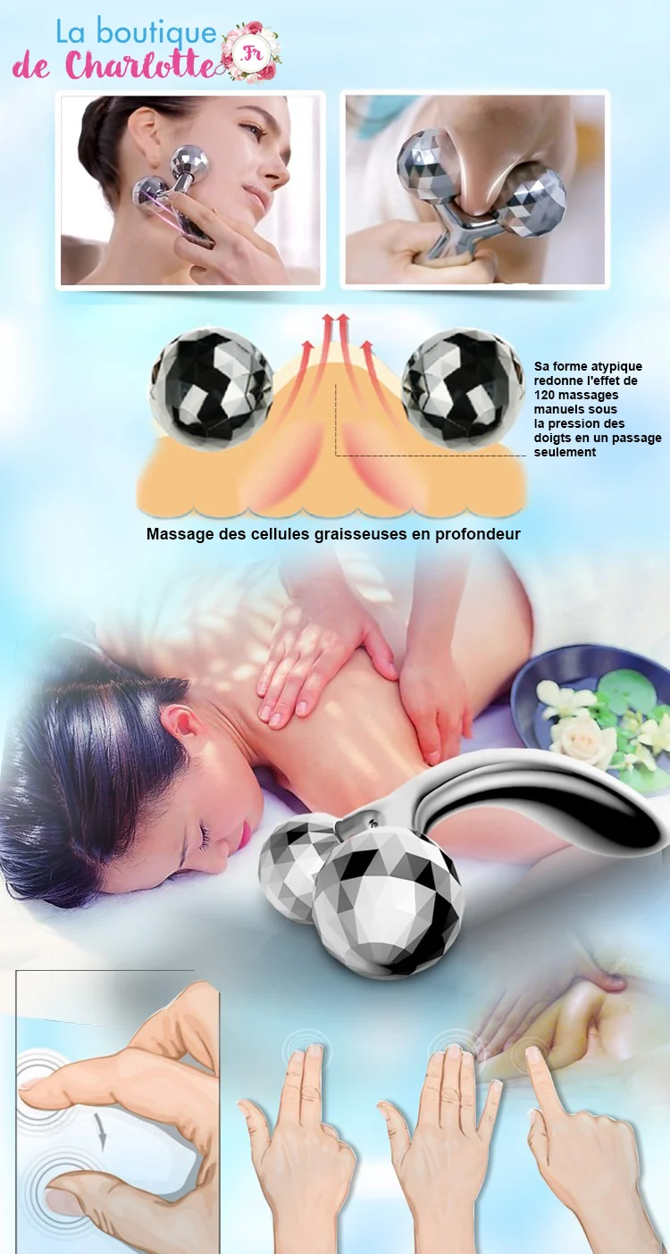MASSEUR MINCEUR 3D POUR VISAGE ET CORPS
