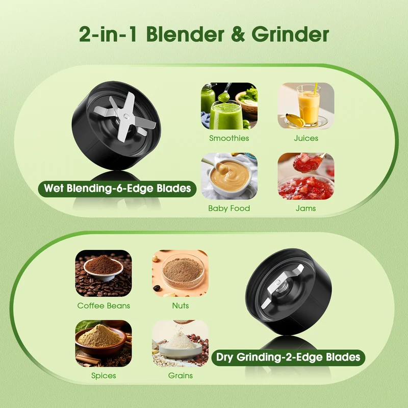 Teendow - Personal Blender 25000RPM Smoothie Blender Maker for Shakes and Smoothies with 3 Portable Cups for Frozen Drinks,Juice