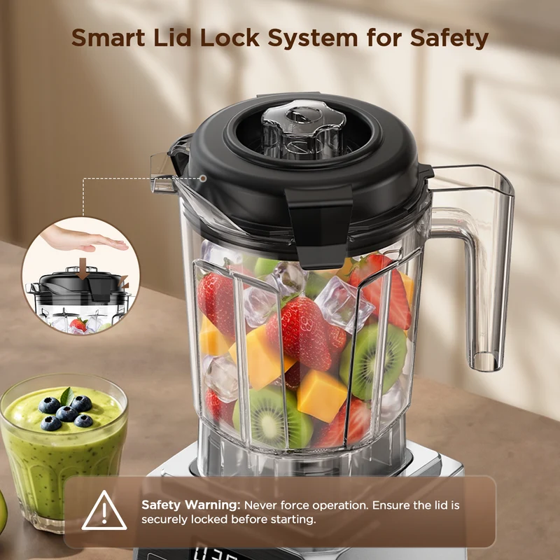 Teendow 1800W High-Speed Blender with 6 One-Touch Programs, 25,000 RPM, 2L Pitcher for Smoothies, Ice Crush & Grinding